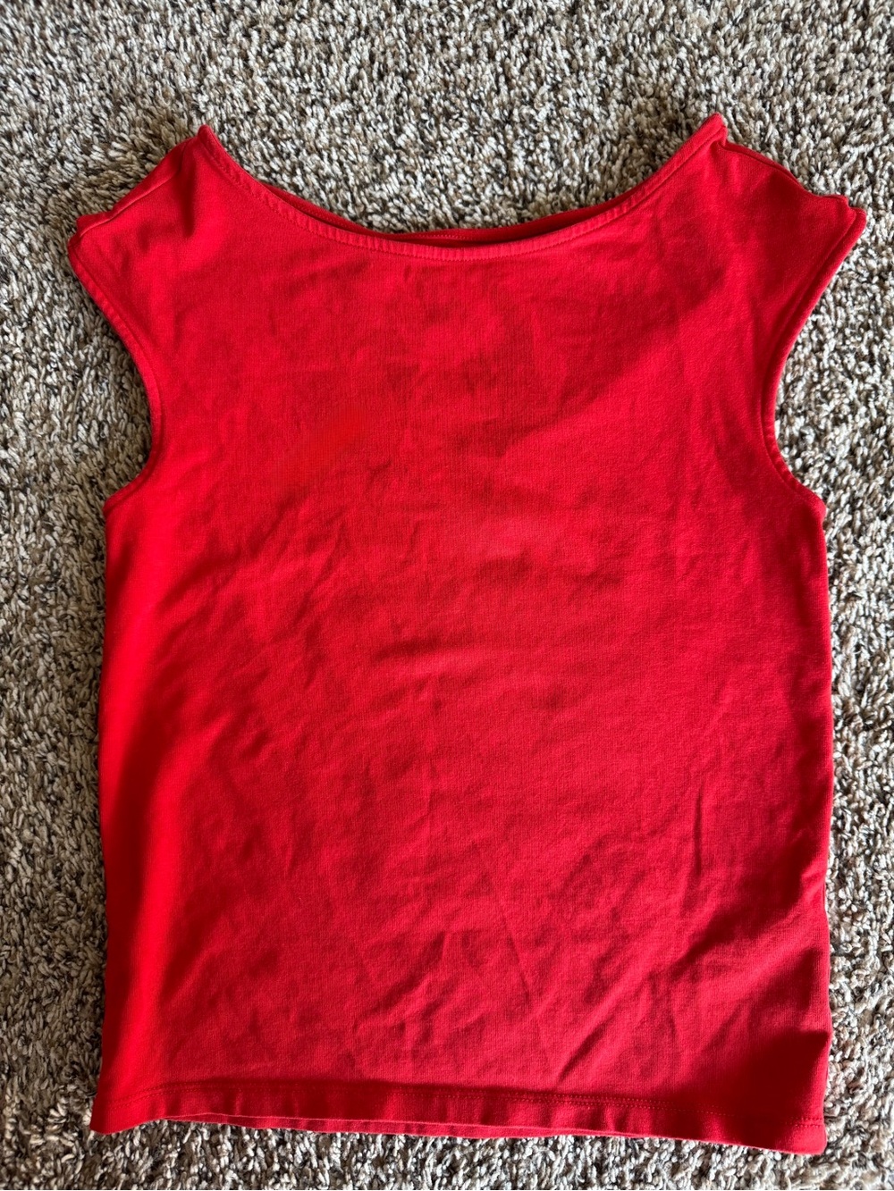 Madewell Red Scoop Neck cap sleeve top size M